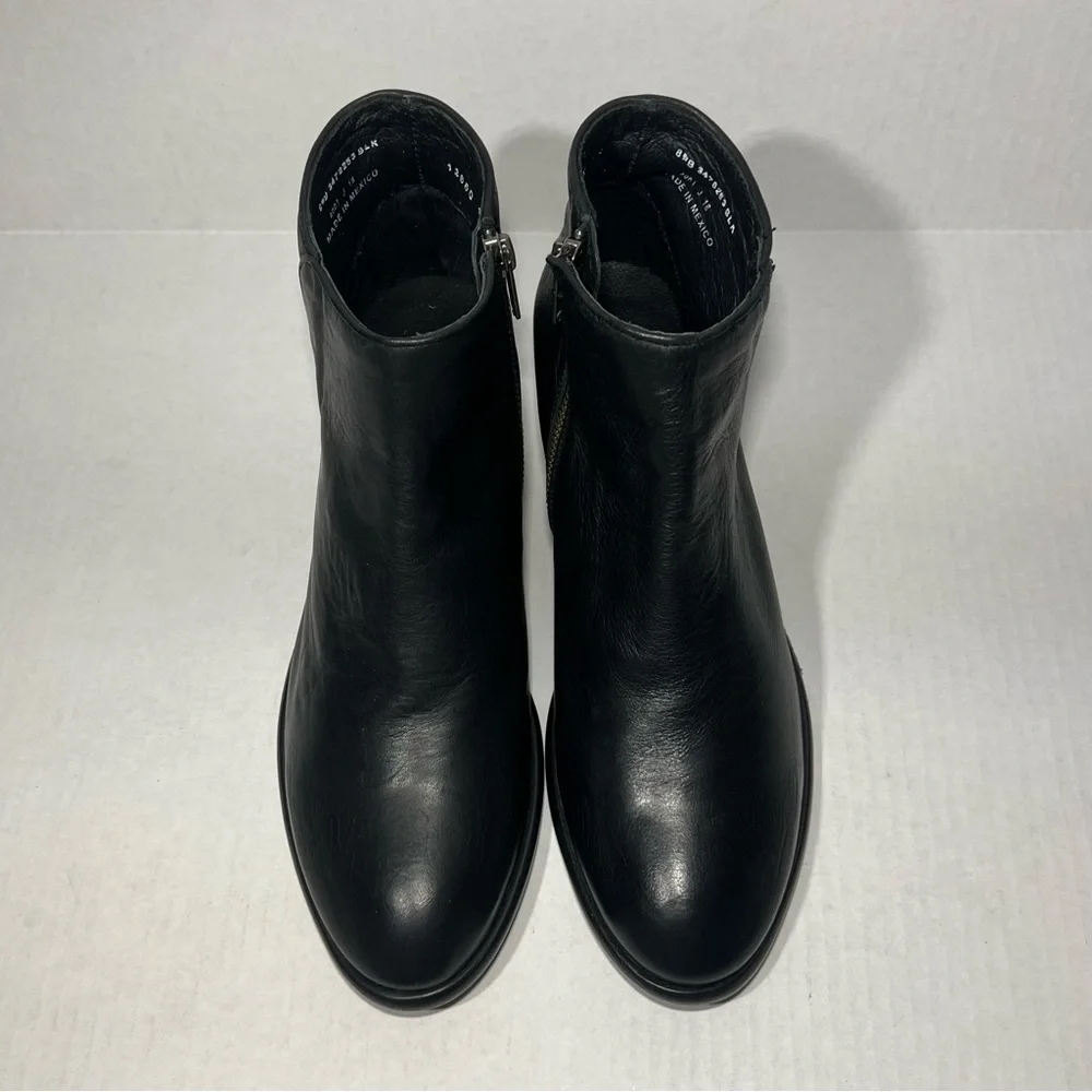 Frye Women’s 8.5 B Black Leather Carson Piping Ankle Boots Booties - Picture 2 of 12